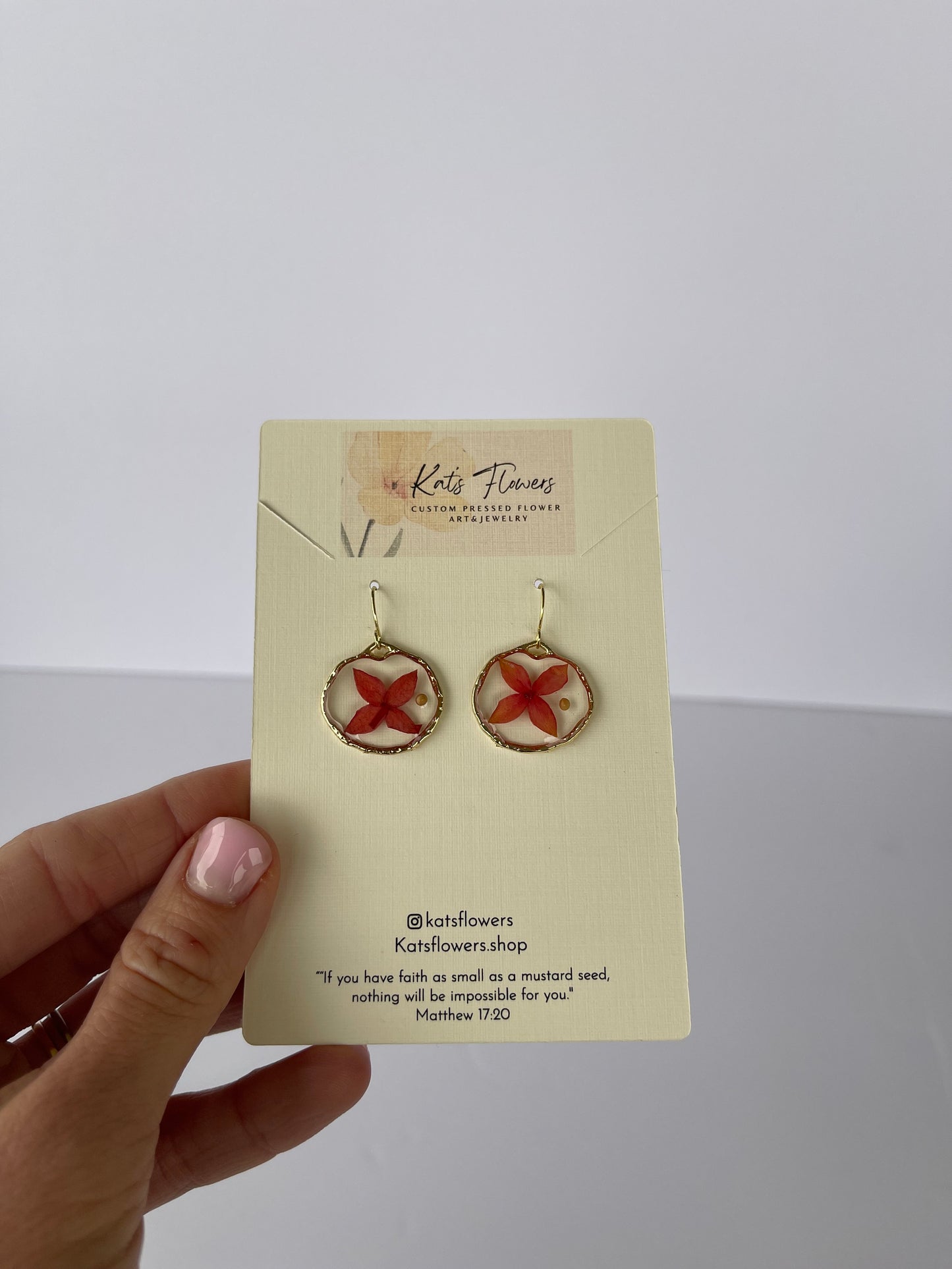 Pressed Flower Earrings