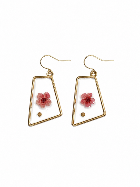 Earrings - Pink Flowers