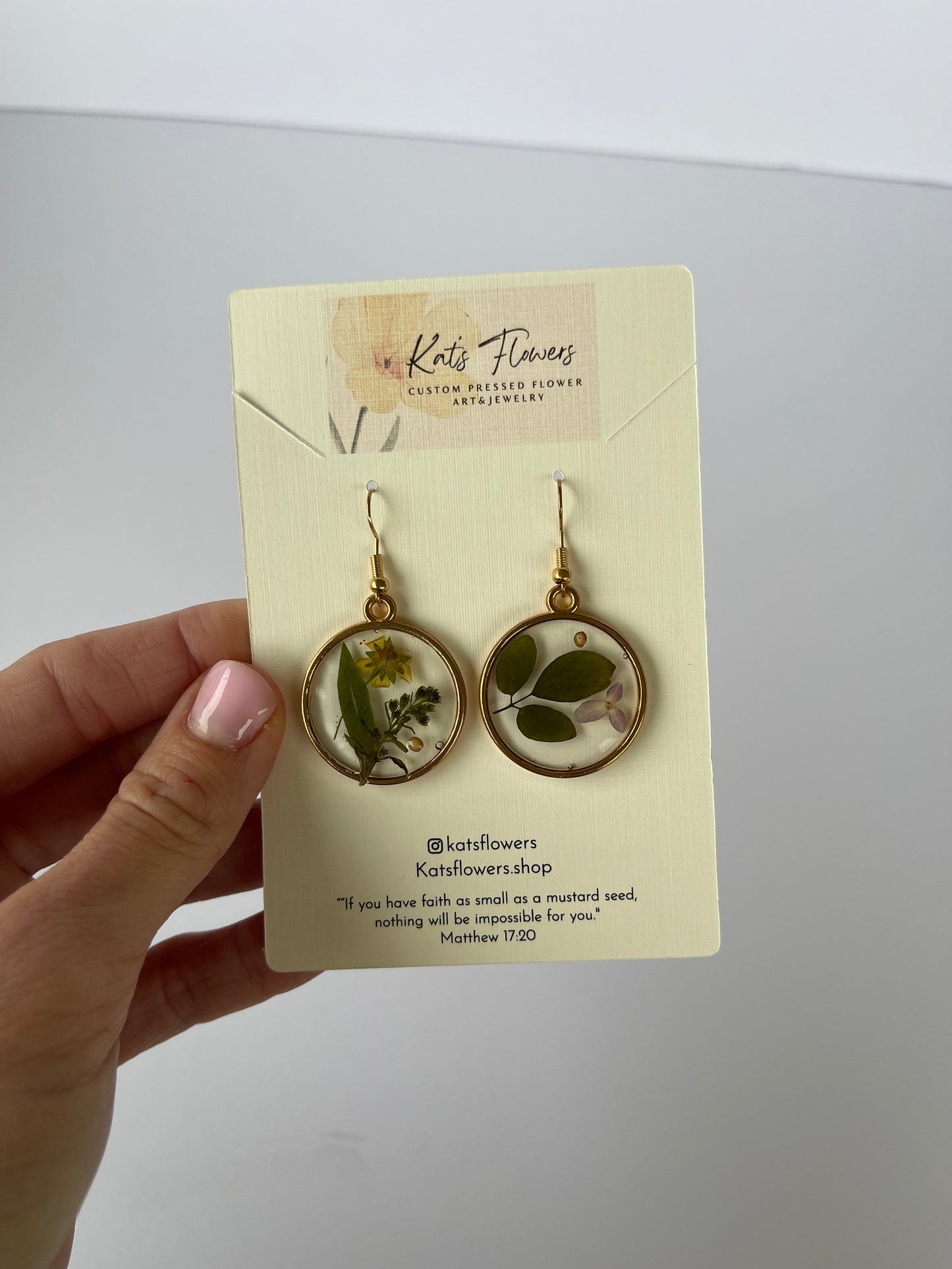 Pressed Flower Earrings