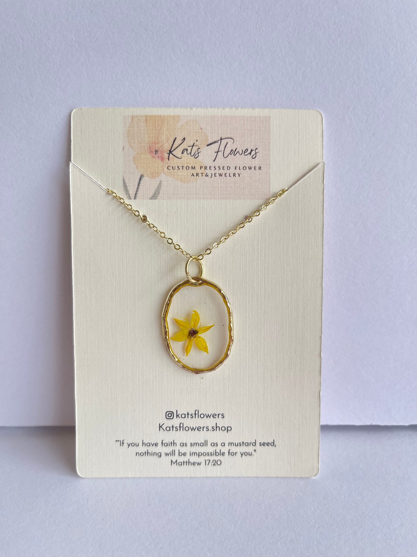 Pressed Flower Necklace