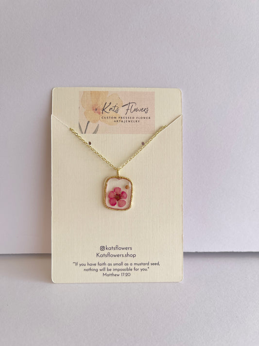 Pressed Flower Necklace