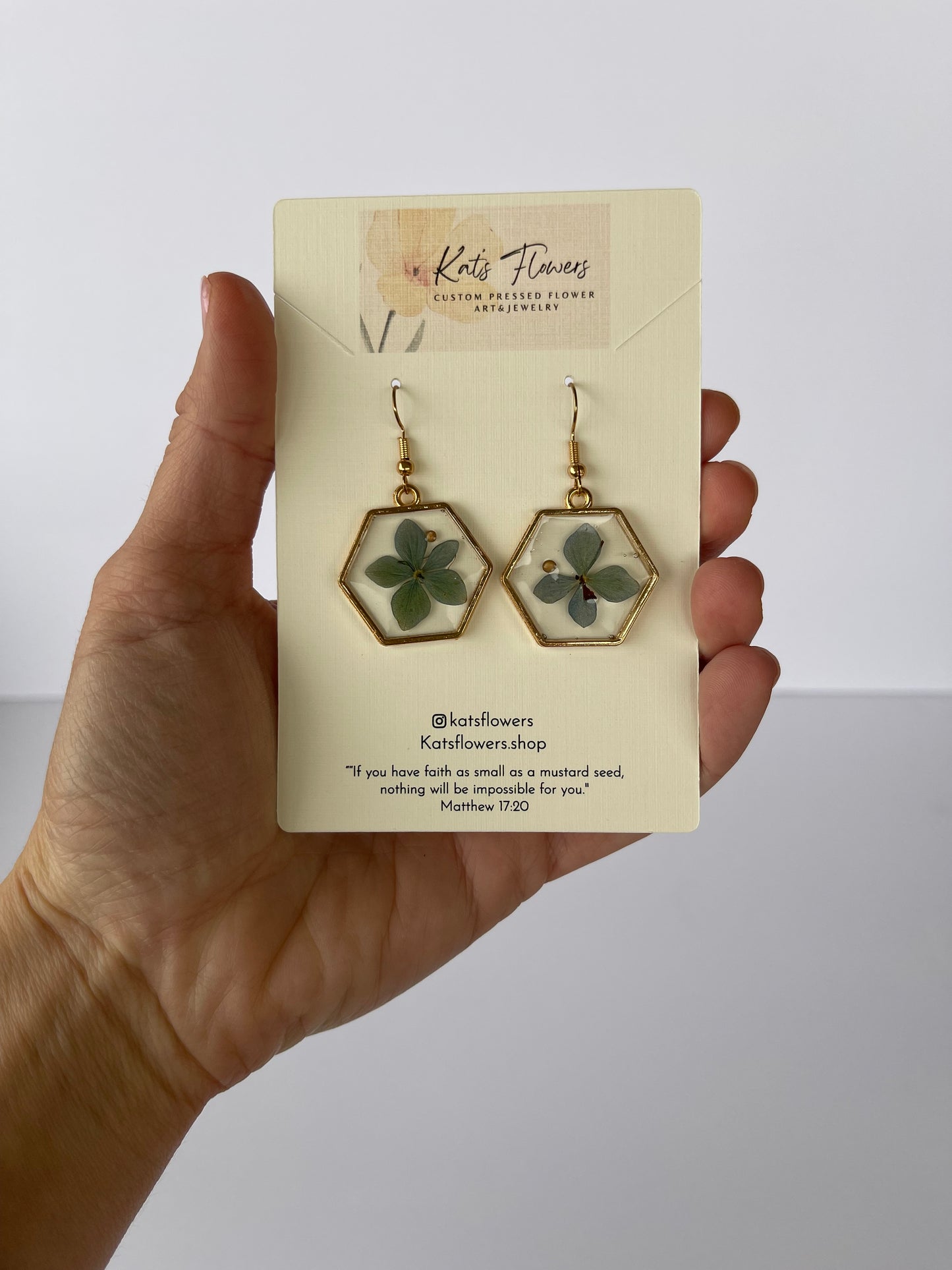 Pressed Flower Earrings