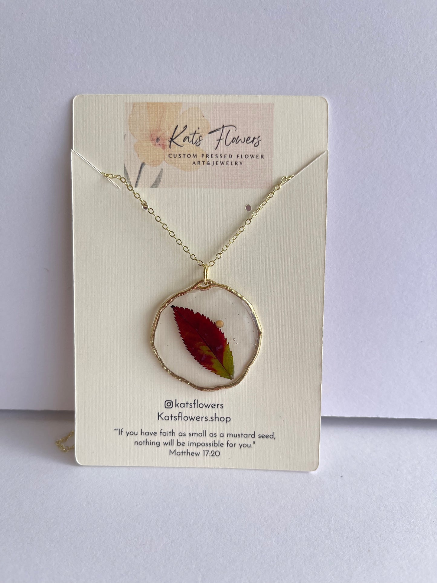 Pressed Leaf Necklace