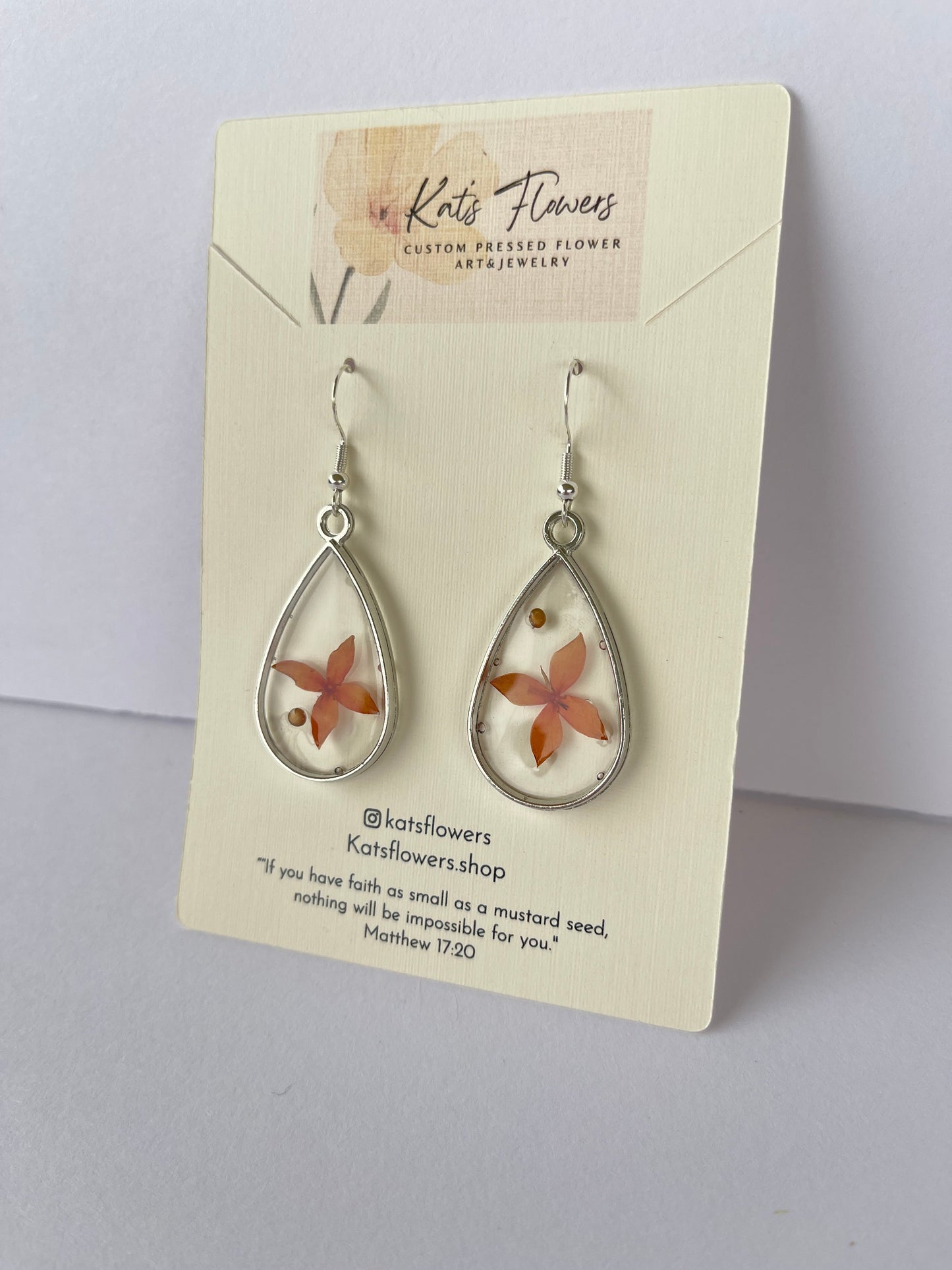 Pressed Flower Earrings