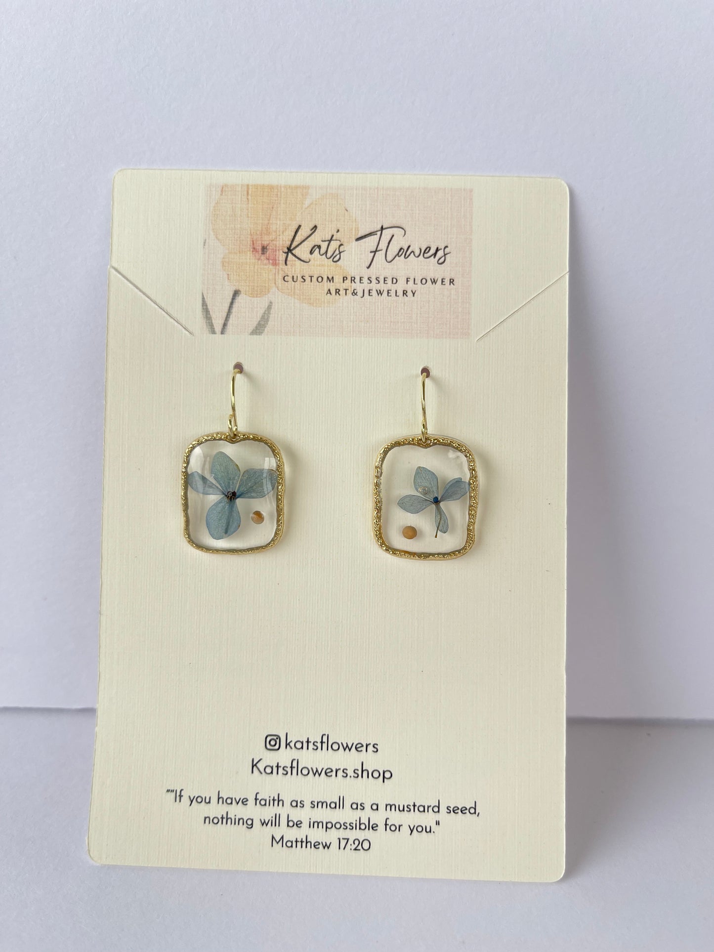 Pressed Flower Earrings