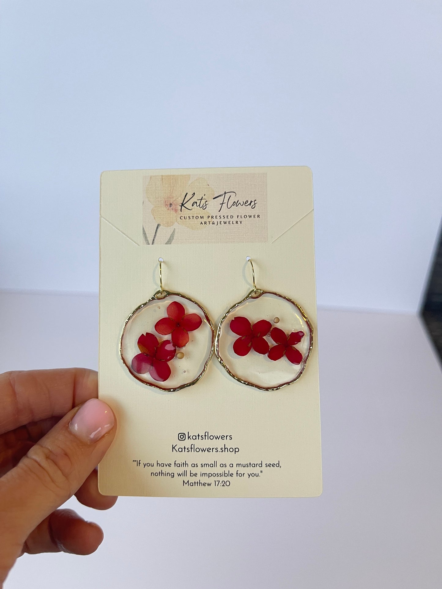 Pressed Flower Earrings