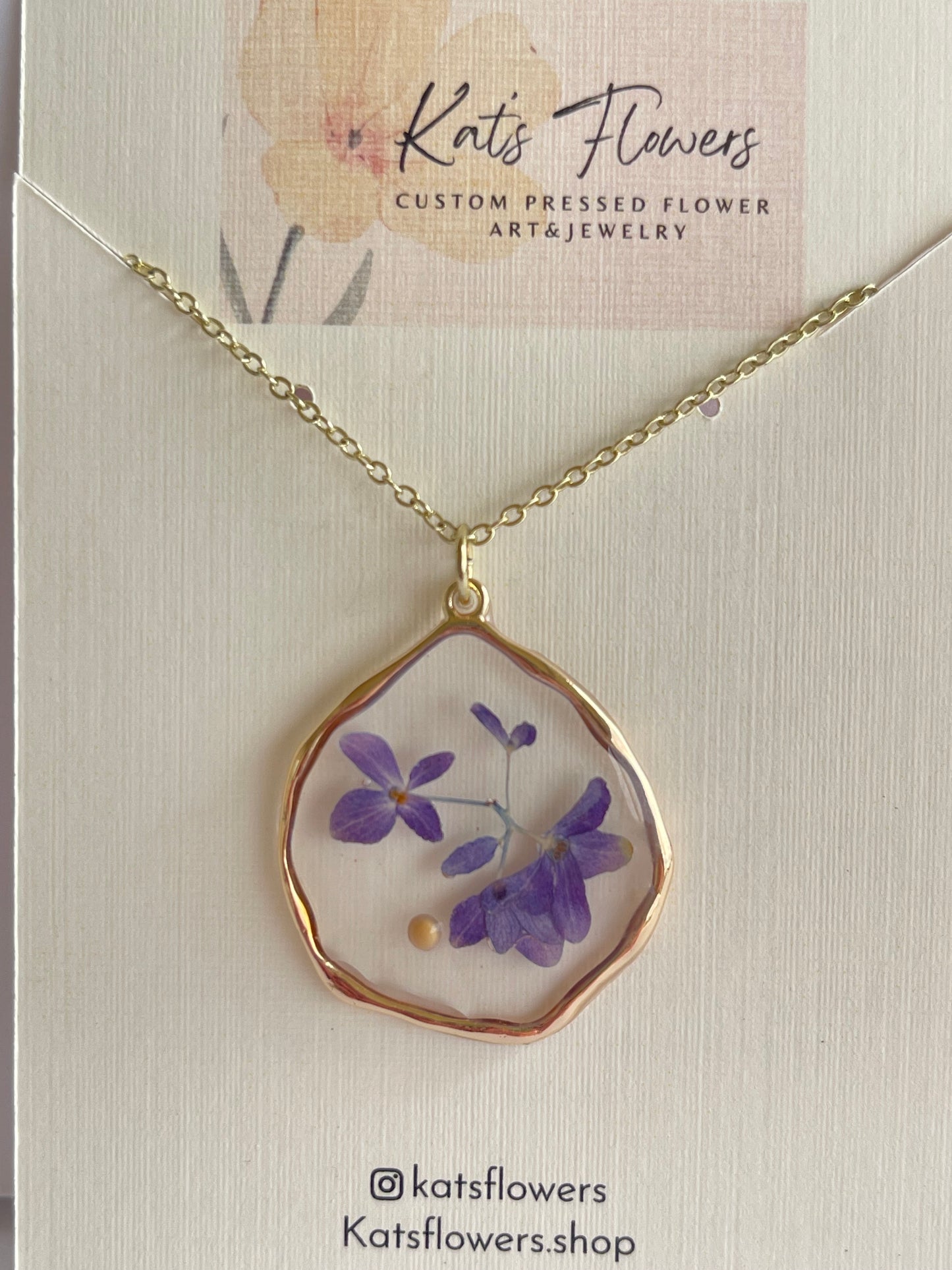 Pressed Flower Necklace