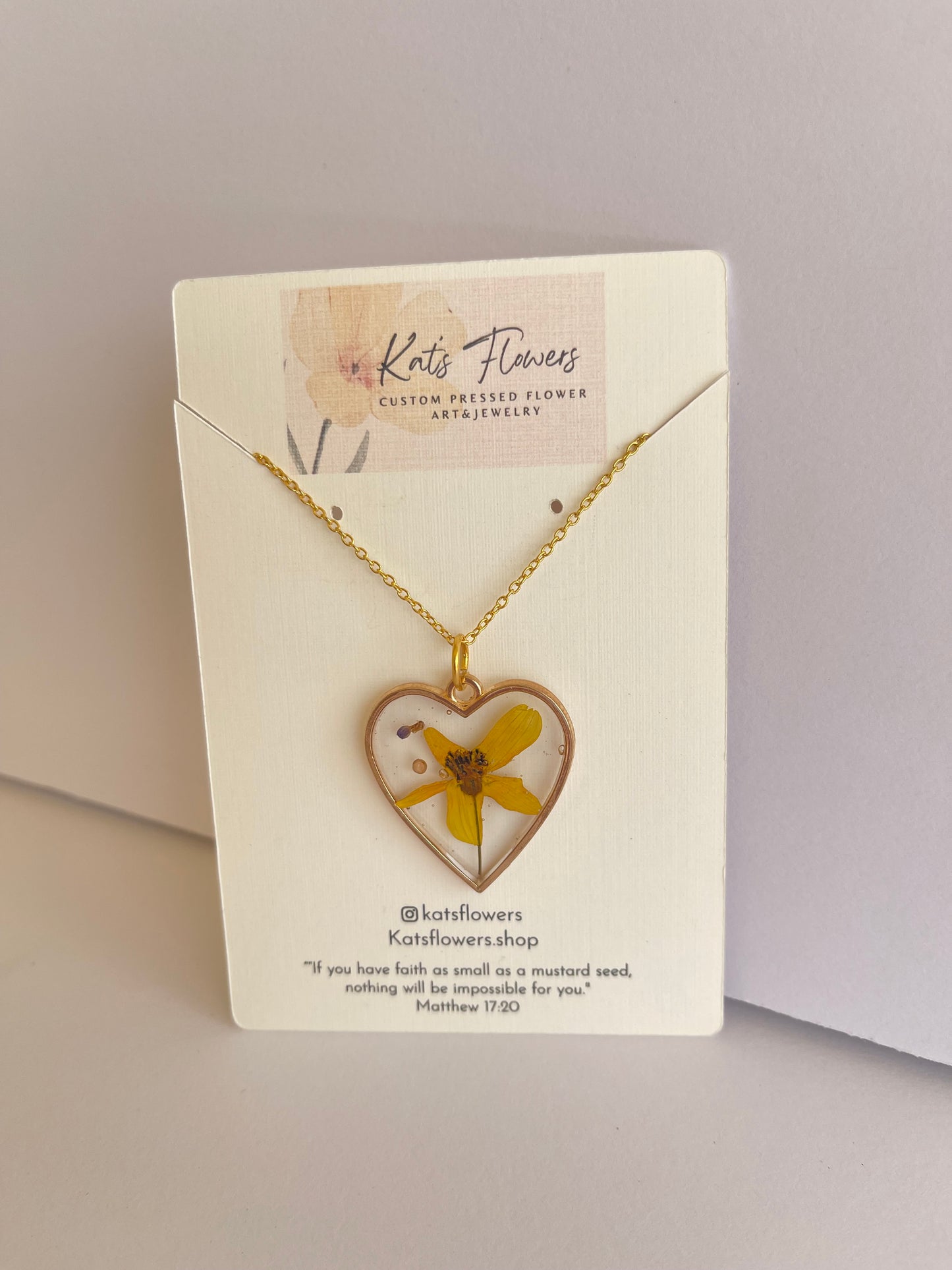 Pressed Flower Necklace