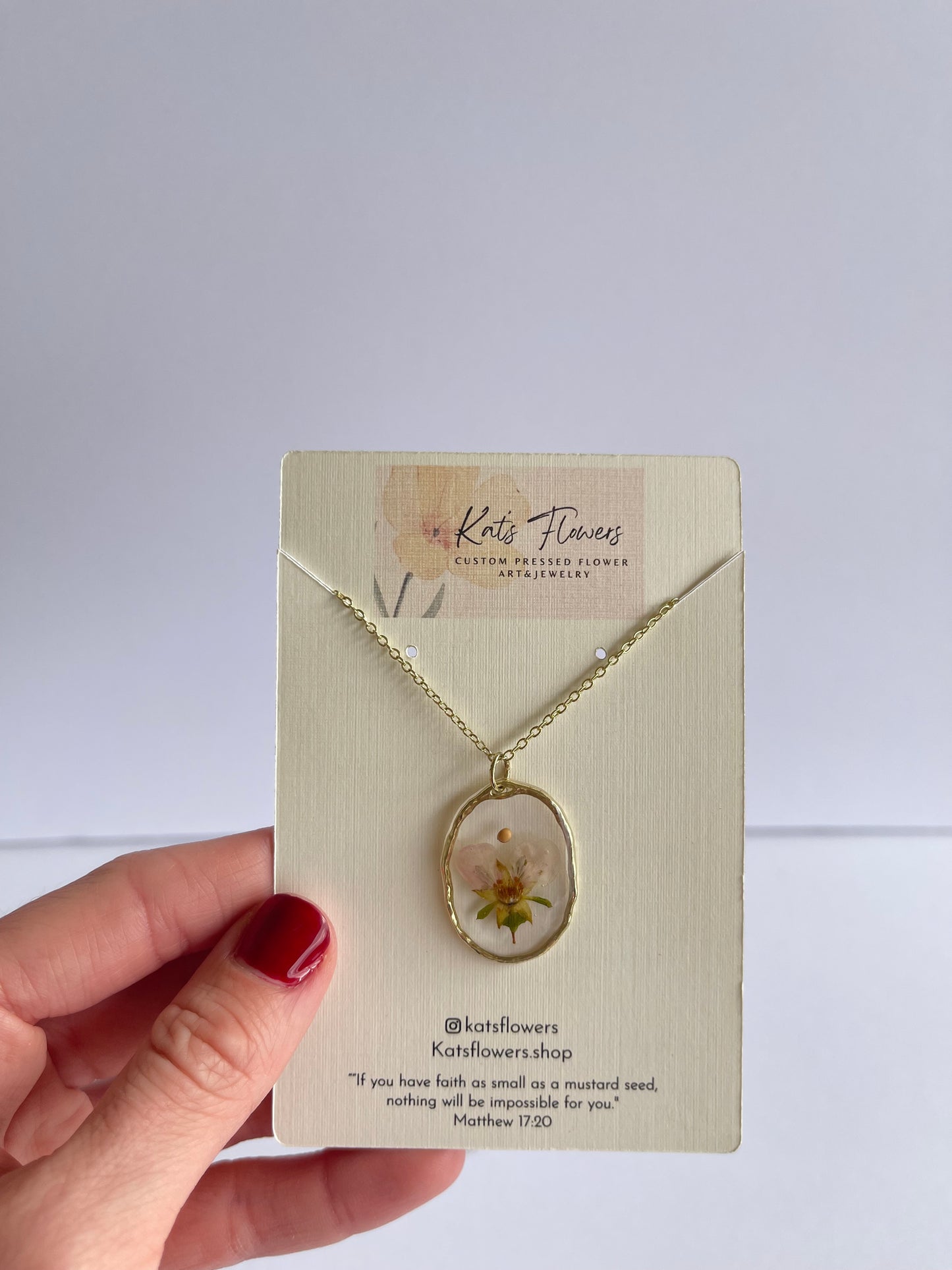 Pressed Flower Necklace