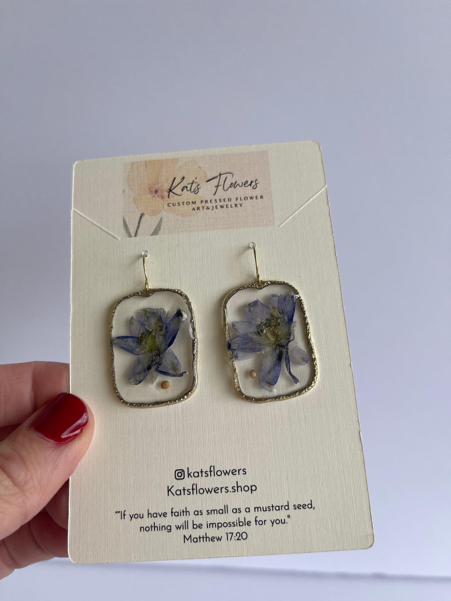 Pressed Flower Earrings