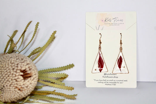 Earrings- Red Leaf