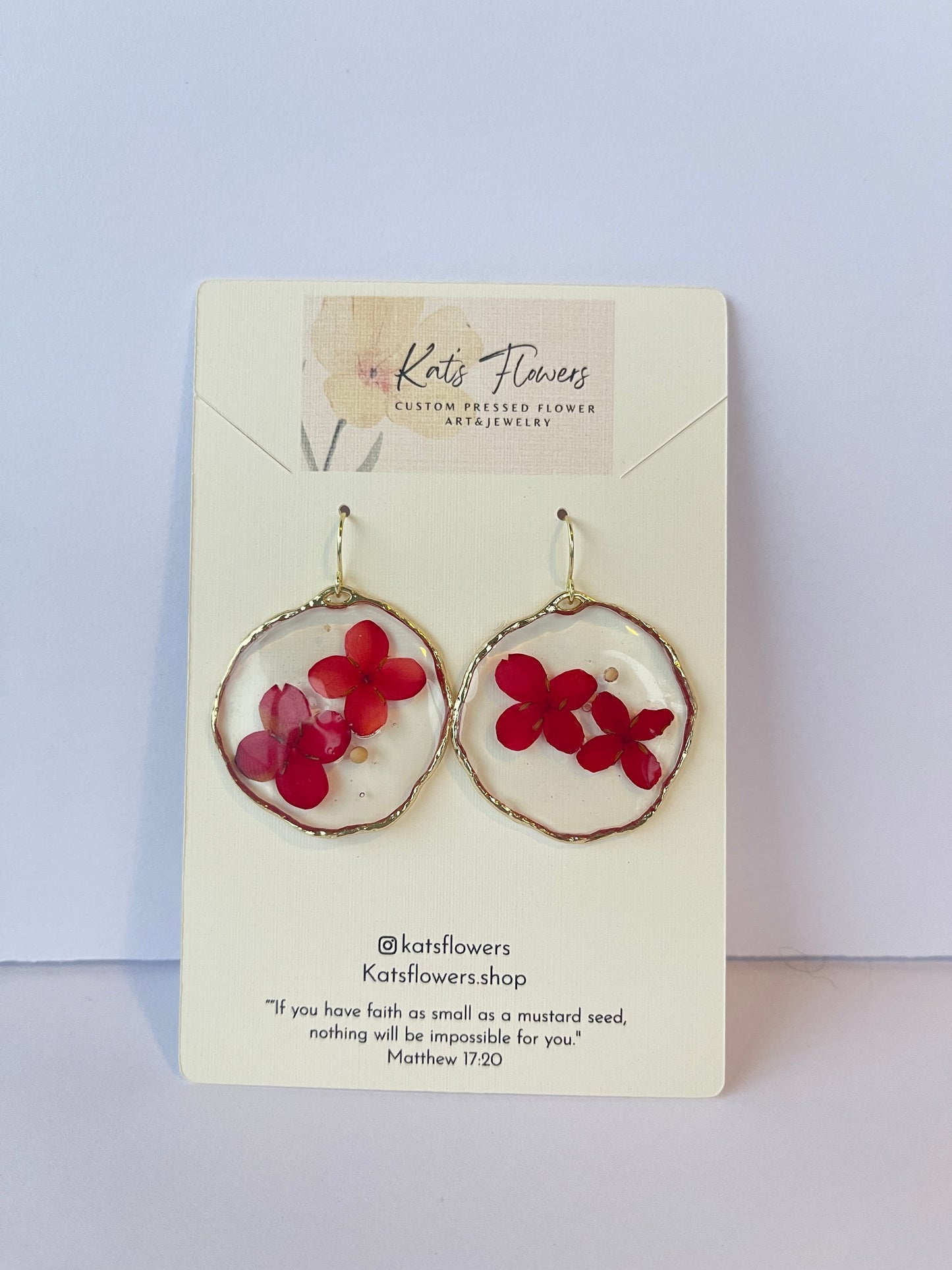 Pressed Flower Earrings