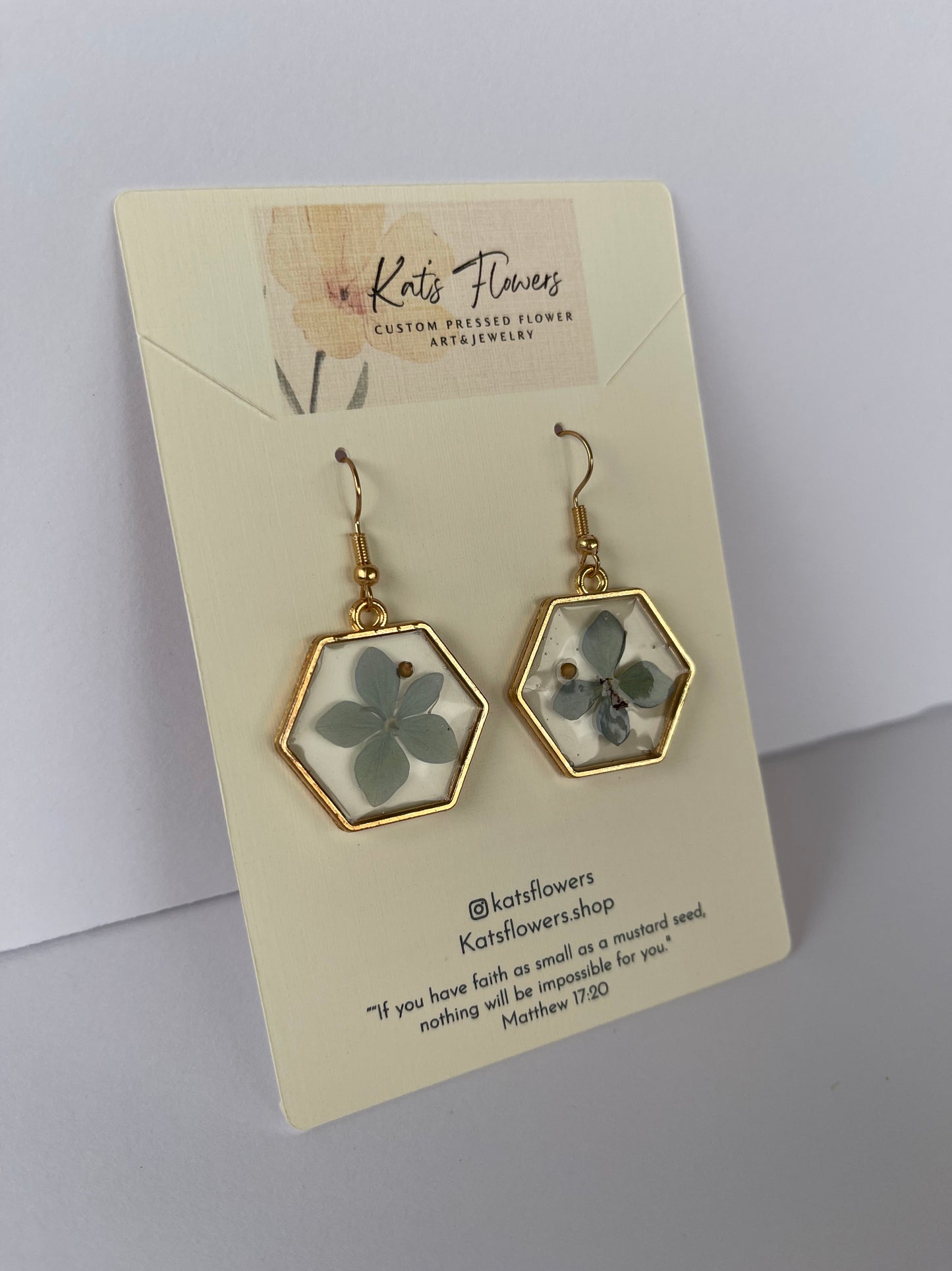 Pressed Flower Earrings