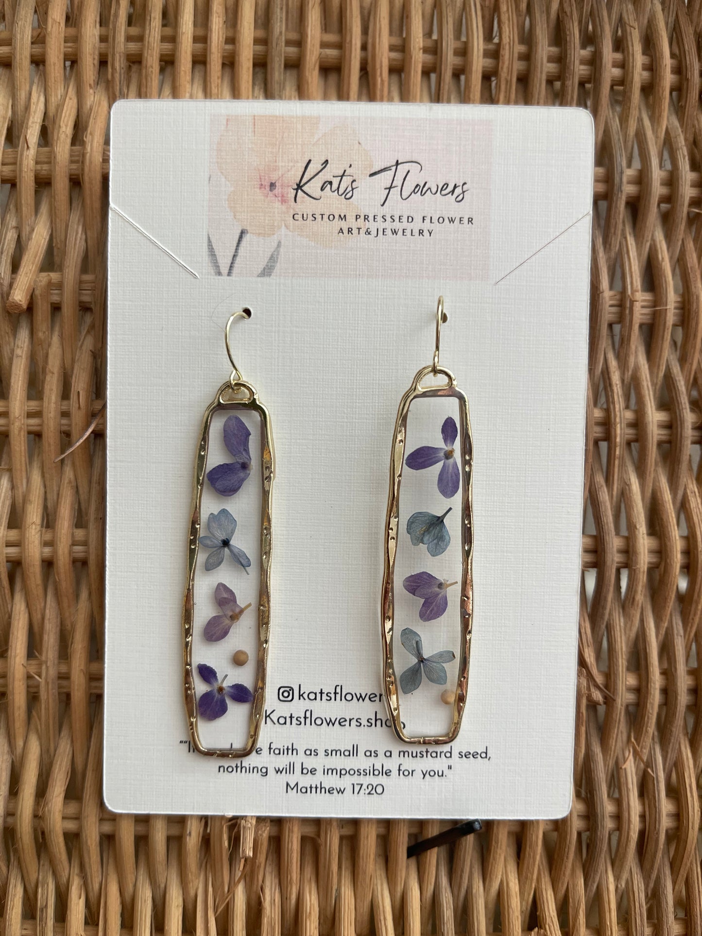 Pressed Flower Earrings